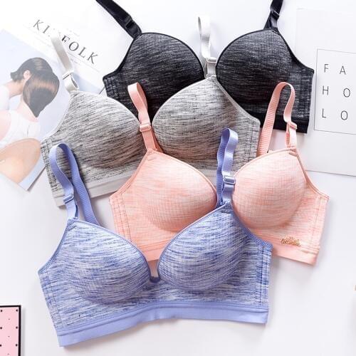 One piece Seamless Comfortable Wire Free Super Push Up Bra Sexy Women brassiere Bra Push Up chest lady good quality bra 32-38 AB