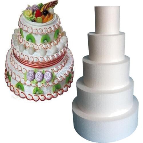 10/12/14/16 Inch Mold DIY Cake Foam Mould Sugar Craft Dummy Model Polystyrene Styrofoam Mould Round Party Accessories 2021 Hot