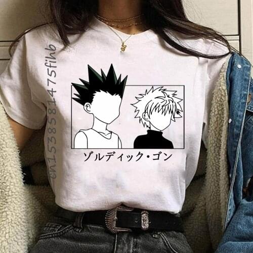 Harajuku Anime Hunter X Hunter T Shirt Summer Graphic Tees Killua Zoldyck Gon Printed T-Shirt Tops