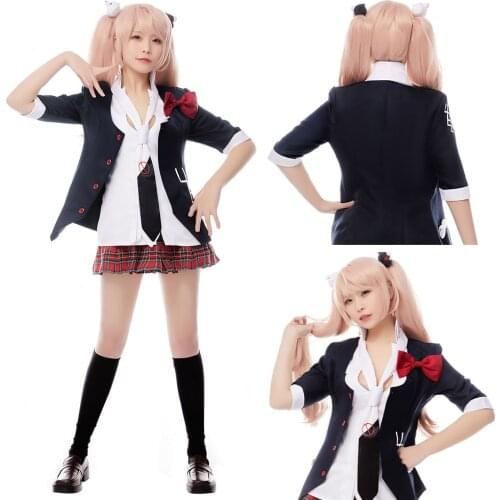 Hot Sale Danganronpa Junko Enoshima Costume Uniform Skirt Outfit Girls Women Halloween Carnival Costumes