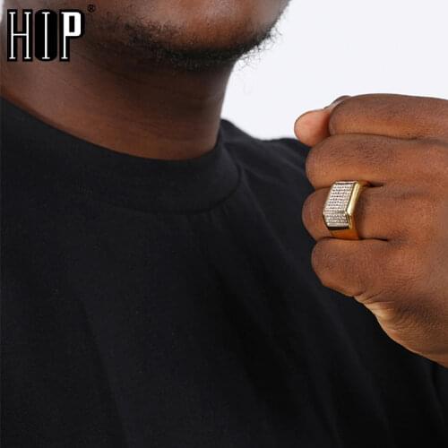 Золотые кольца для мужчин HIP China At AliExpress