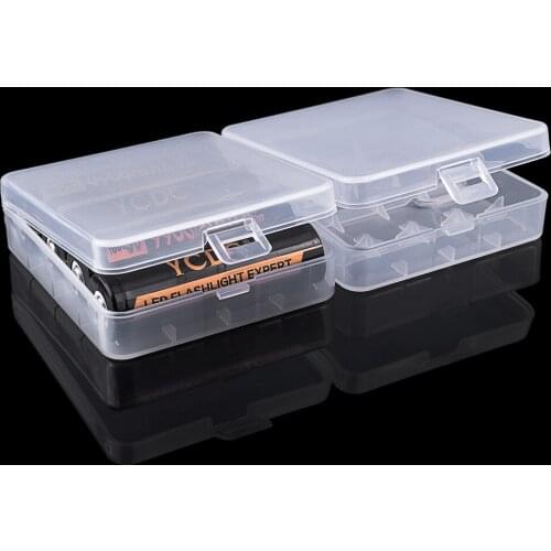 YCDC 18650 Battery Storage Box Case for 4 x 18650 Batteries Store Boxes Holder Transparent Container 18650 Battery Box