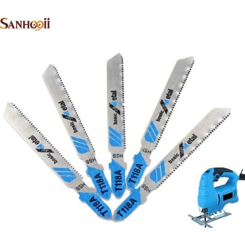 SANHOOII 5in1 T118A Alloy Steel Curve Saw Blade Thin Metal Plate Cutting Blade For Household Electric saw Sawing Machine