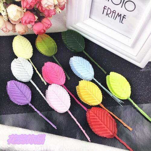 DIY handmade leaves, materials, garlands, leaves, hand made Mori female material, 10/ drawstring green stems, simulated leaves