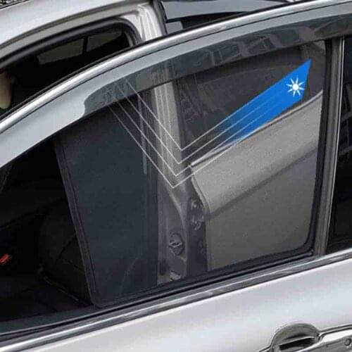 Magnetic Attraction Window Sunshield Gauze Mesh Sunshade Protective Cover Car Decoration Trim For Toyota Camry 2012~2017