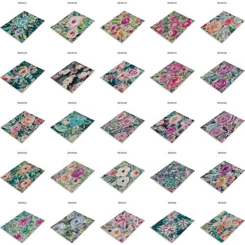 Tropical Plants Flowers Coaster Drink Coaster Nordic Abstract Map 42X32Cm Nice Printing Set De Table Table Mat Servilletas Tela