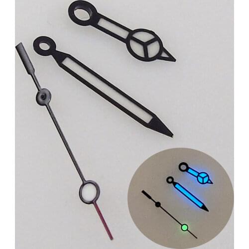 BLIGER Red Tip fit NH35A NH36A Black Watch Hand Luminous Needles Set 7s25 7s35 6r15 4r15 4r35 4r36 6309 7002 7009