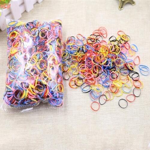 About 300pcs/pack Ponytail Holder Elastic Hair Band Tpu Hair Holder Rubber Hairband Hair Accessories For Girls Rope Tie Gum
