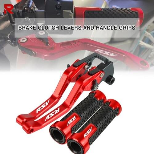 Motorcycle Adjustable Brake Clutch Lever Handlebar Grip Handle Hand Grip CNC Aluminum For APRILIA RSV R 1999-2008 2007 2006 2005
