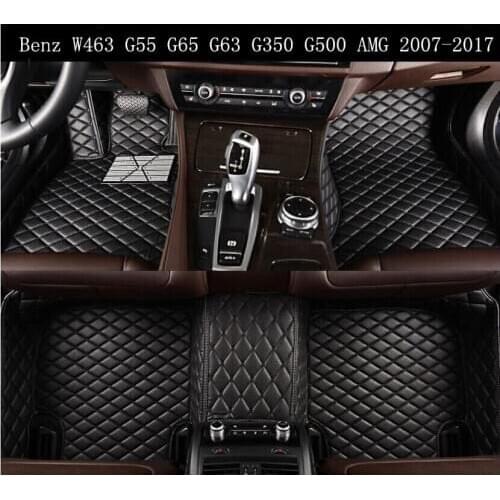 Car 3D Luxury Leather Car Floor Mats Fits For Mercedes-Benz W463 G55 G65 G63 G350 G500 AMG 2007-2017 EMS Free shipping