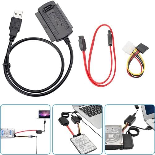SATA/PATA/IDE to USB 2.0 Adapter Converter Cable for 2.5/3.5 Inch Hard Drive