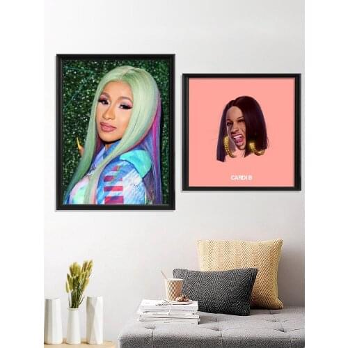 Cardi B Singer Portrait Poster Prints Wall Stiker Decor Home Room Art Silk Gift