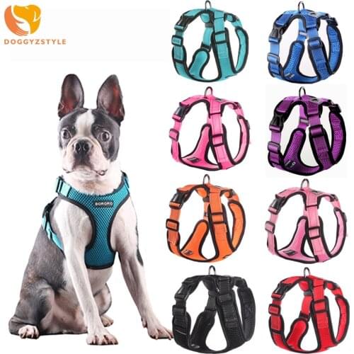 Dog Harness No Pull For Small Medium Large Dogs Soft Durable Mesh Vest Harness Reflective Adjustable Puppy French Bulldog Harnes