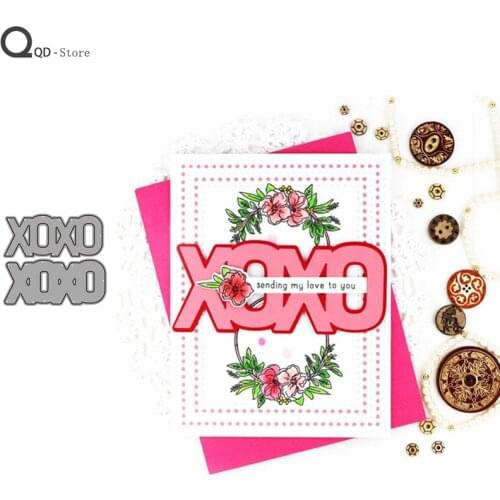XOXO Letter Model Cutting Dies Stamps Dies Scrapbooking Mold Cut Handmade Tools DIY Craft Decoration Metal Cutting Dies New 2020
