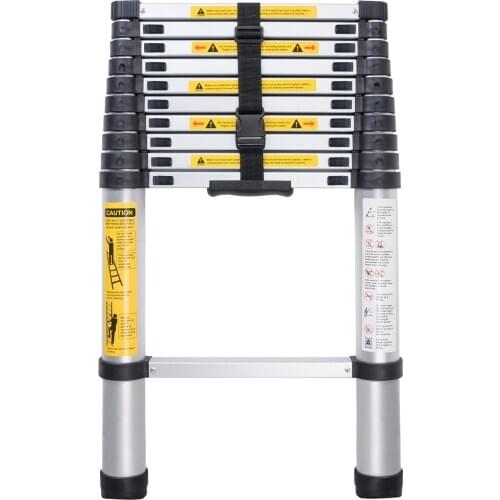 Telescopic Ladder EN131 10.5ft3.2mAluminum Telescopic Extension Tall Multi Purpose telescopic ladder