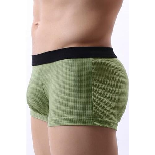 Mens Boxer Underwear Men Panties Breathable Thin Soft Nylon Boxershorts Man Gay Sexy Underpants Solid Homme Calzoncillos