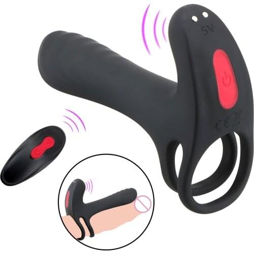Nipples Massager Penis Erection Long Lasting Orgasm G-Spot Vibrator Sex Toys For Couple With Cockring Vagina Clitoris Stimulate
