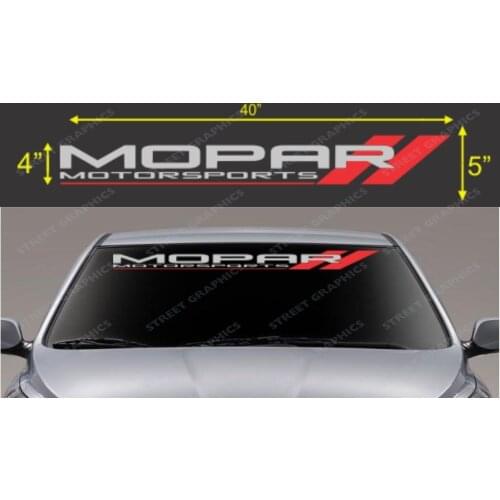 For Mopar Motorsport Windshield Vinyl Decal Sticker Car Styling