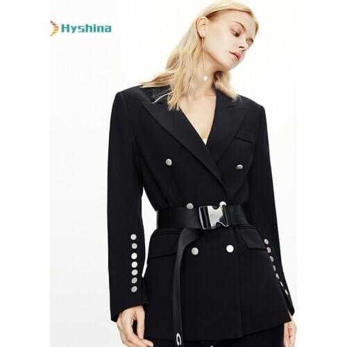 Womens Double Breasted Fashion Suit Coat