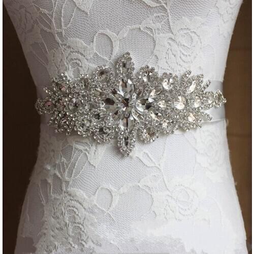 Robe de soiree Rhinestone Bridal Belt Wedding Belt Applique Crystal Bridesmaid Sash Women Dress Accessories paski damskie B15