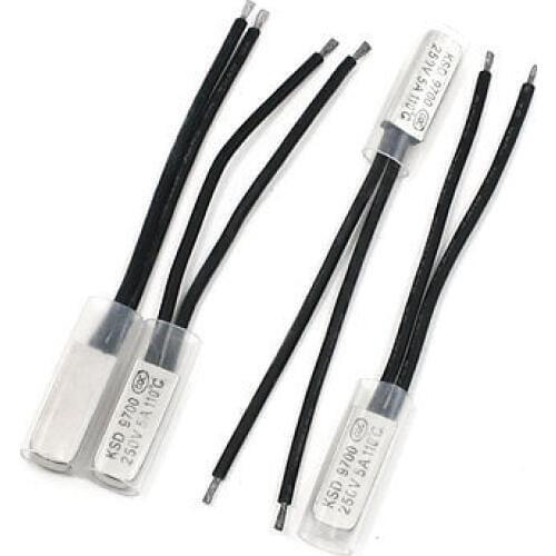 250V 5A NC. 110C Bimetal Thermostat Temperature Control Switch 4 Pieces