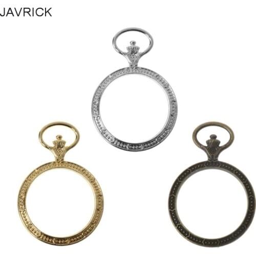 5Pcs Round Open Back Bezel Tray Pendants Blank Frame for UV Resin Jewelry Making