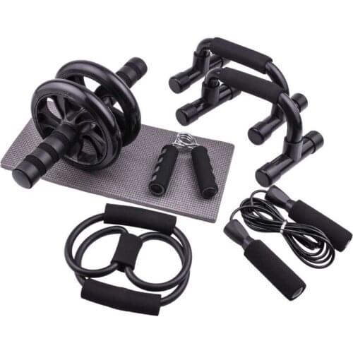 AB Roller Push Up Resistance Bands Stand Bar Abdominal Wheel Jump Rope Grip Strength Exercise At Home Gym Fitness Muscle Trainer