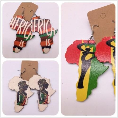 Africa Wooden Earrings can mixed 3 designs