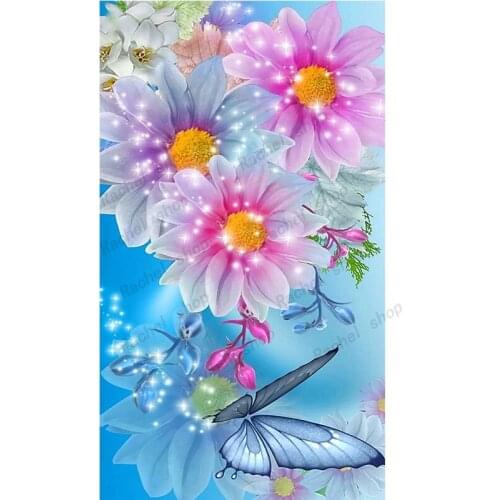Diamond Embroidery Diy Diamond Painting Cross Stitch Kits Diamond Mosaic Flowers and butterflies Full Square Diamond Embroider