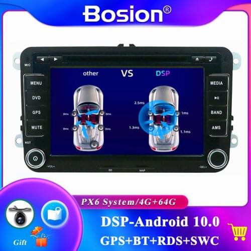PX6 2 Din Android 10 Car DVD player 4G+64G For Volkswagen Golf/Passat/SEAT/Skoda/Polo/Bora/passat b6 B7 AHD DSP DAB TPMS