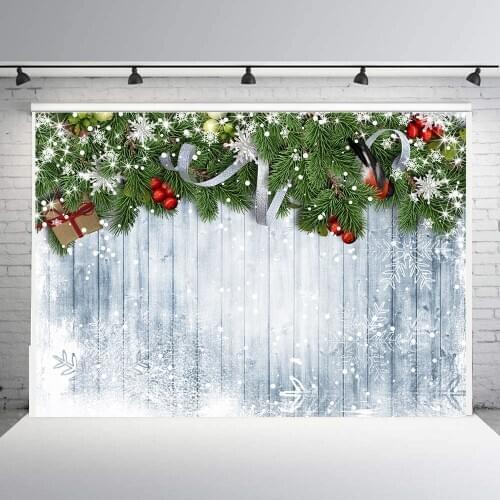 BEIPOTO White Christmas backdrops for photography Wood Wall White Snow Photo Background holiday pictures santa xmas drops B-178