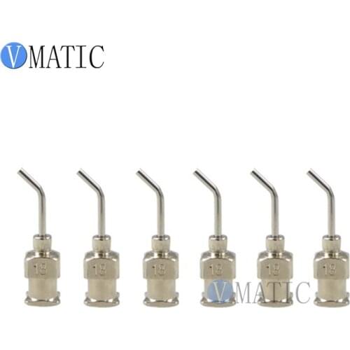 Free Shipping 12Pcs 18G 45 Degree Bent Stainless Steel Dispensing Needle 1/2 Inch