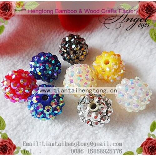 Free ship cheap 10mm mix color 50pcs bling bead Chunky Resin Rhinestone Beads Bling Resin Ball Beads for kids necklace jeweley