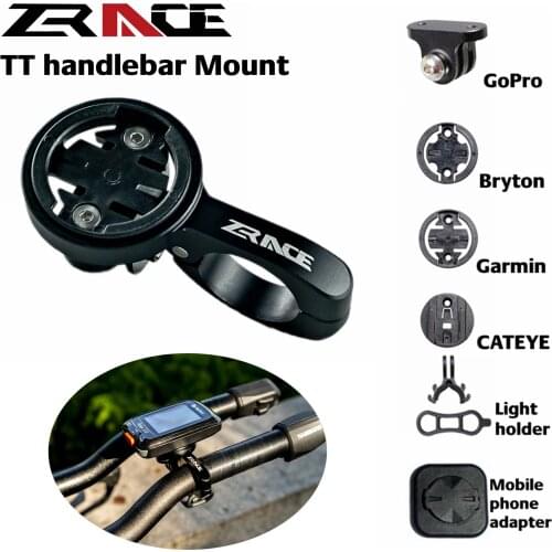 ZRACE TT Handlebar Computer Mount Road Bike Mobile Phone Holder Out front Mount Holder for iGPSPORT Bryton GoPro CATEYE Camera