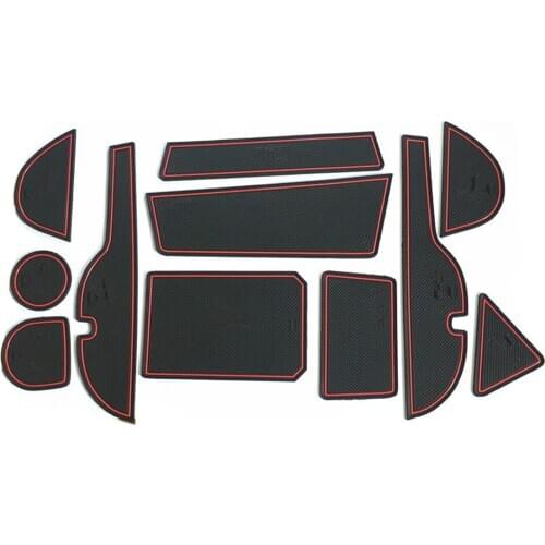 For Toyota RAV4 2013-2015 Custom Gate Slot Pad Cup Holder Pads Door Groove Mat Center Organizer Storage Box Non-Slip Silica Line