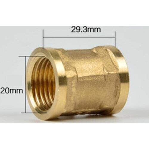 DN15 G 1/2" BSP Female Coupling Brass Pipe Fitting Connector Plumbing Adapter Length 29.3mm