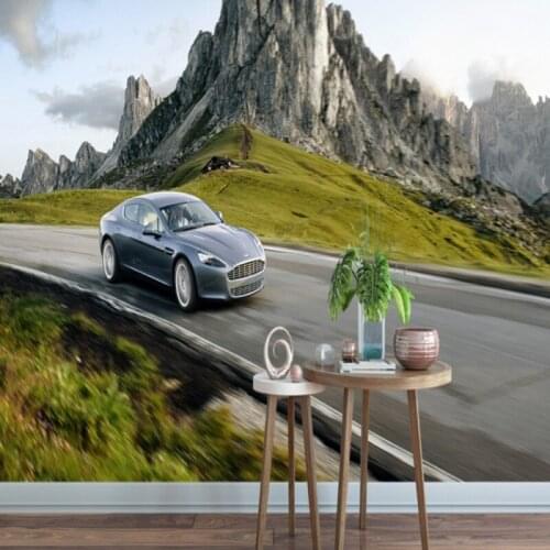 Dropship Fatman Waterproof Wallpaper Sports Car Racing Highway Foto Wallpapers Living Room 3d Mural Wallpaper Papel De Parede 3d