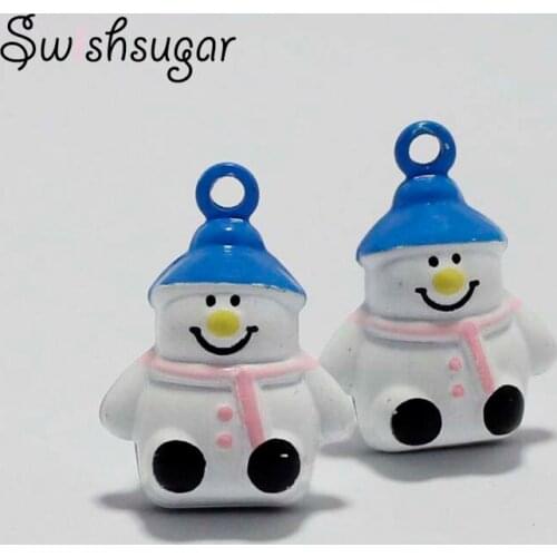Enamel Copper Craft Snowman Cartoon Bell Charms Birthday Festival Party Home Decoration