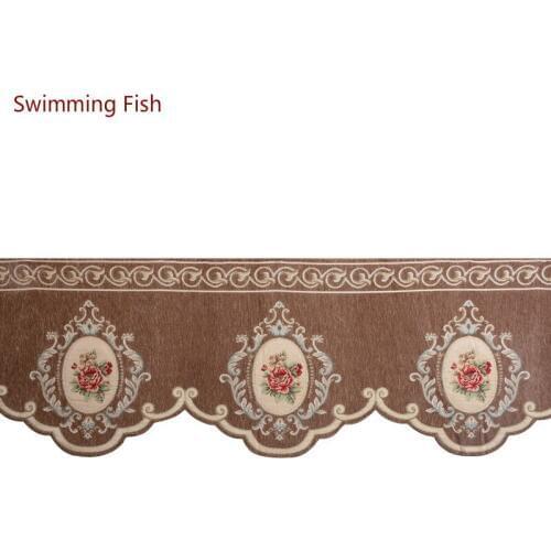 European style Exquisite embroidery pelmet for living room,Decorative canopy curtain cloth for Kitchen window curtain valance