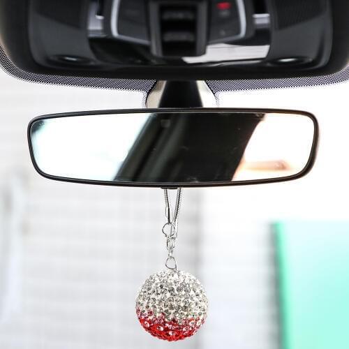 LEEPEE Creative Auto Decoration Gifts Hanging Ornaments Car Pendant Car Rear View Mirror Ornament Diamond Crystal Ball