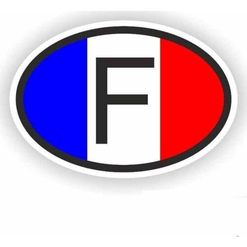 Hot Hot France F Country Code Car Sticker and Decal Funny for A4 Car Decorative 13*9cm Vinyl