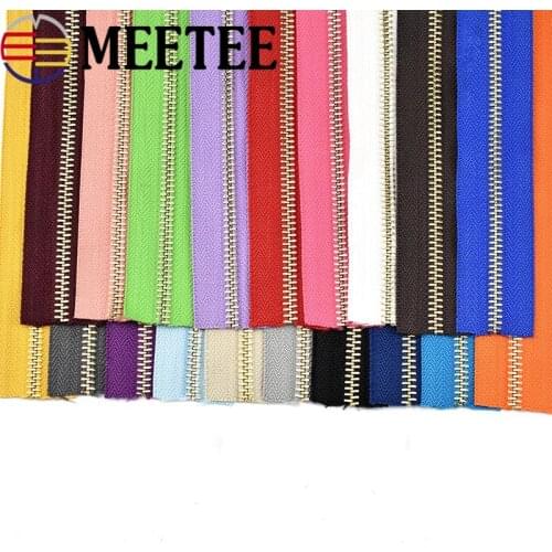 2yard (180cm)Meetee 5# Open- End Metal Copper Zippers DIY Sewing Zip Tools for Clothing Bags Jeans Shoes Repair Accessories A7-2