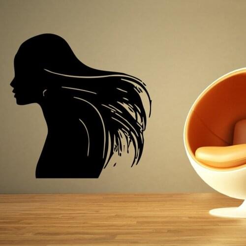 Hair Salon Sticker Beauty Scissors Decal Haircut Name Posters Vinyl Wall Art Decals Decor Decoration Mural Salon Sticker Q0024