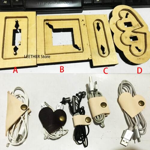 New Japan Steel Blade Leather Bat Cord Organizer Cable Wire Holder Leather Template Earphone line for DIY Handmade Leathercraft