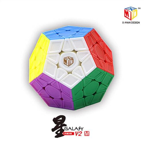 [Picube]QiYi XMD Mofangge X-Man Galaxy V2 M Cube Magnetic Magic Cube Speed Puzzle Professional 12 sides Dodecahedron Cubo 3x3