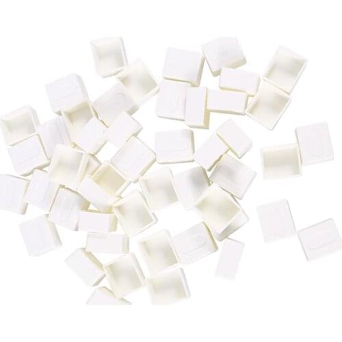 50/100pcs Watercolor Paint Pan Plastic Empty Watercolor Half Pans Watercolor Pigment Packing Grid For Painting