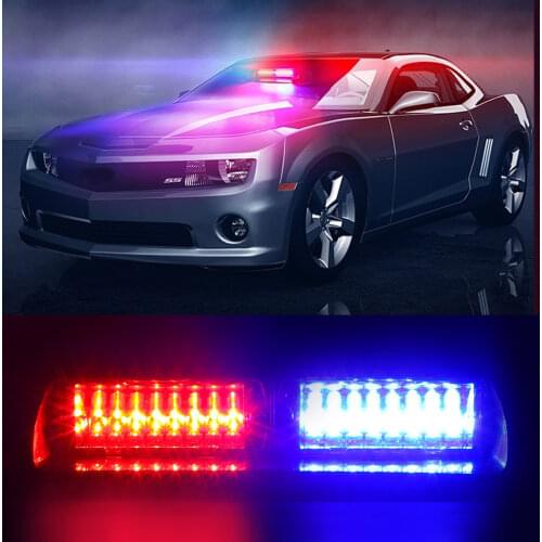 Warning Led Car Lamp RGB 16LED Strobe Flash Light Auto Light Changeable Car Signal Emergency Police Windshield Warning Light