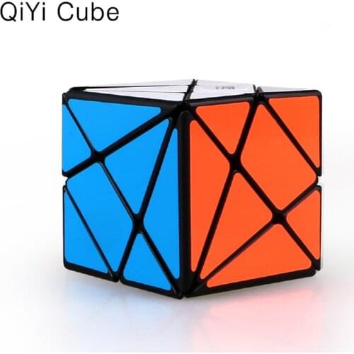 QIYI Axis Magic Cube Irregularly Change Jinggang Professional Puzzle Speed Cube With Frosted Sticker 3x3x3 Black Body Cube