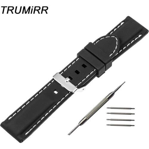 20mm Silicone Rubber Watch Band Bracelet Strap for Moto 360 2 Gen 42mm Mens 2015 Samsung Gear S2 Classic (SM-R732 & SM-R735)