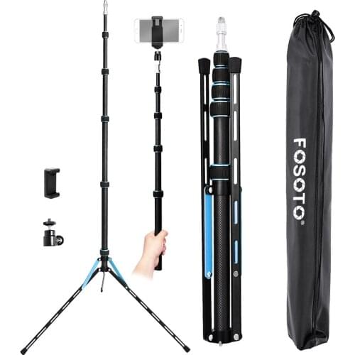 USA FREE SHIPPING FOSOTO FT-220 87inch Carbon Fiber Lightweight Photography Tripod Light Stand for Softbox Umbrella Shooting